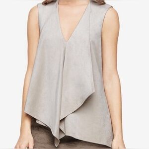 BCBG Maxazria “Abby” Faux-Suede Top